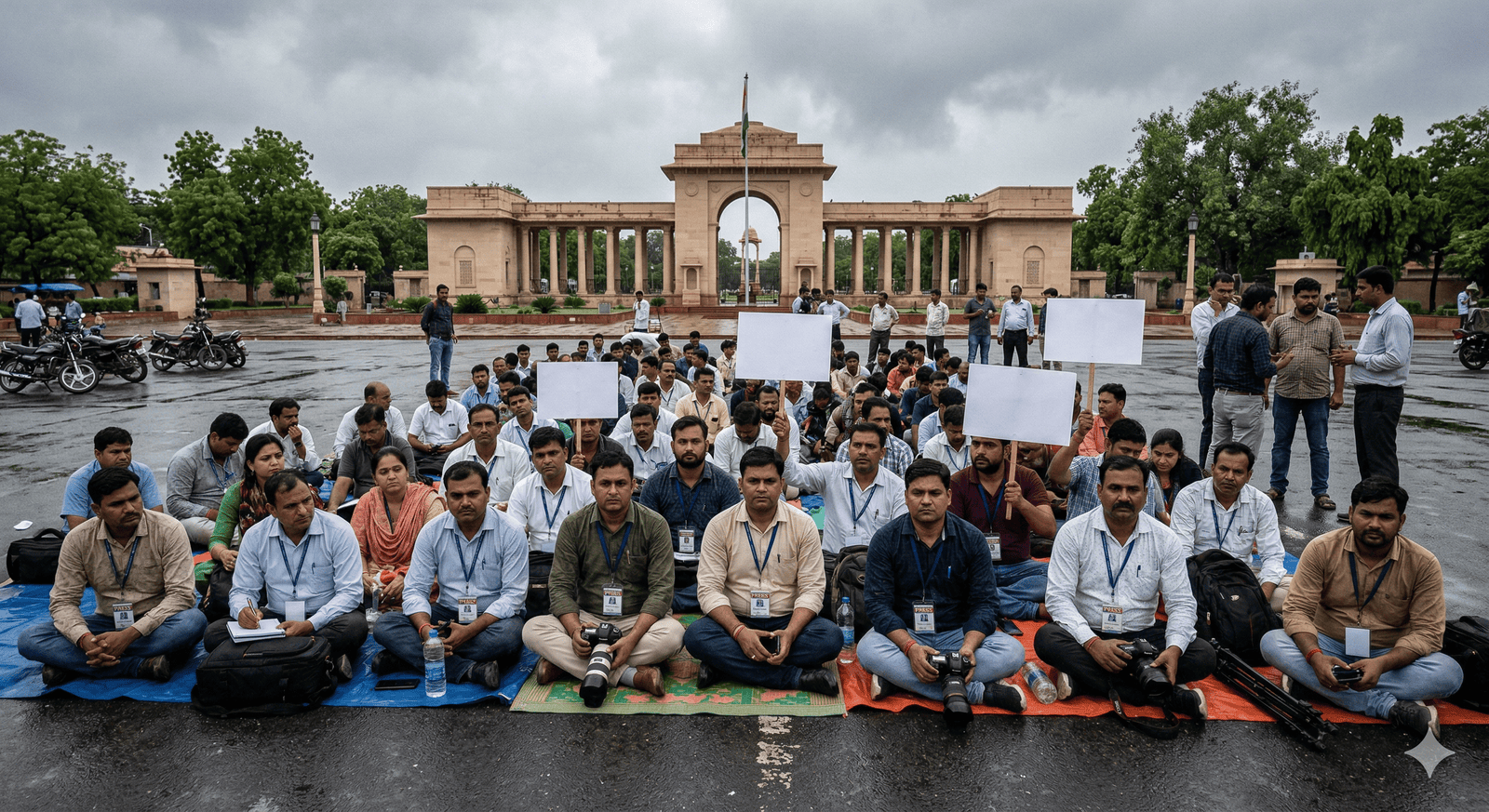 जयपुर धरना: पत्रकारों के समर्थन में 10वें दिन भी जारी विरोध, आईएफडब्ल्यूजे का प्रदर्शन तेज