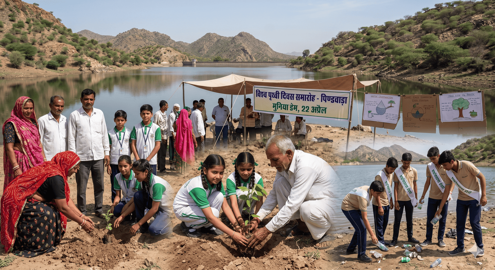 पिण्डवाड़ा में विश्व पृथ्वी दिवस पर मुनिया डेम में पर्यावरण संरक्षण पर जोर